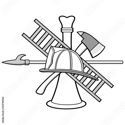 Firefighter Symbol Illustration