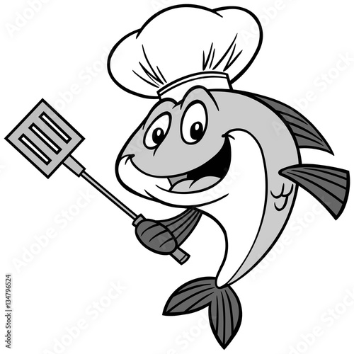 Fish Chef Illustration