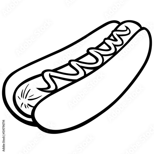 Hot Dog Illustration
