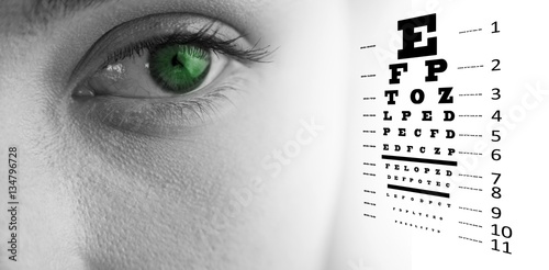 Composite image of eye test