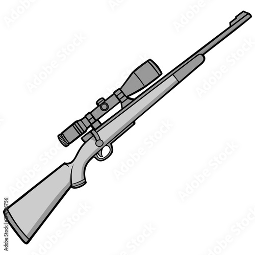Hunting Rifle Illustration