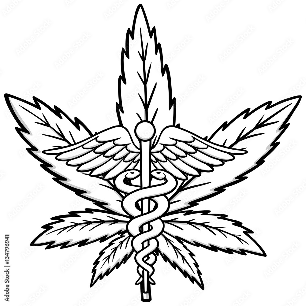 Fototapeta premium Medical Marijuana Icon Illustration