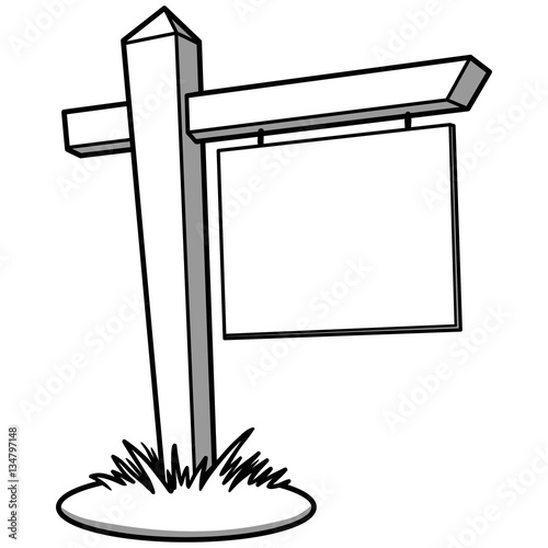 Realtor Sign Illustration