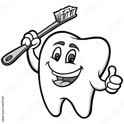 Tooth Mascot Illustration