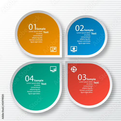 Abstract 3D Paper Infographics