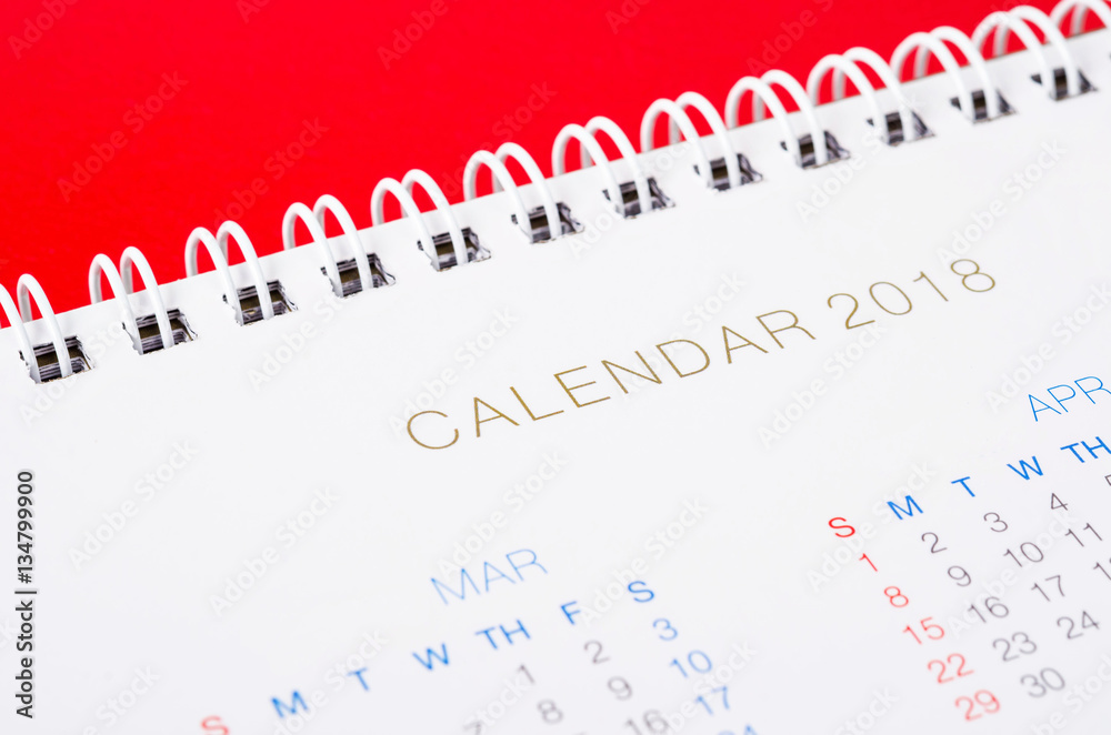 Desk top calendar 2018. Desk top calendar 2018.