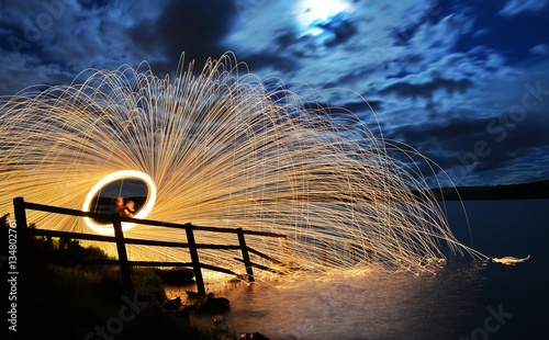 Spinning Steel Wool