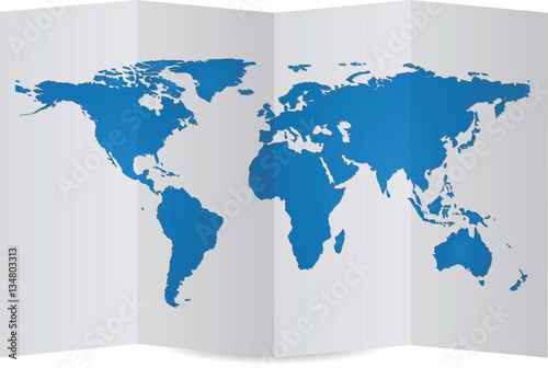 World Map and Globe Detail, Vector Illustration EPS 10.