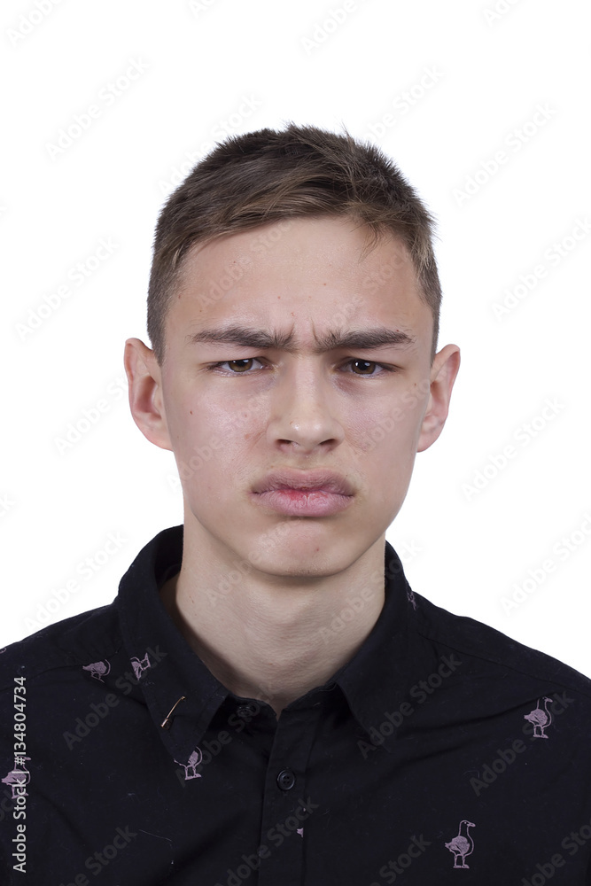 Obraz premium Young man expressing emotions