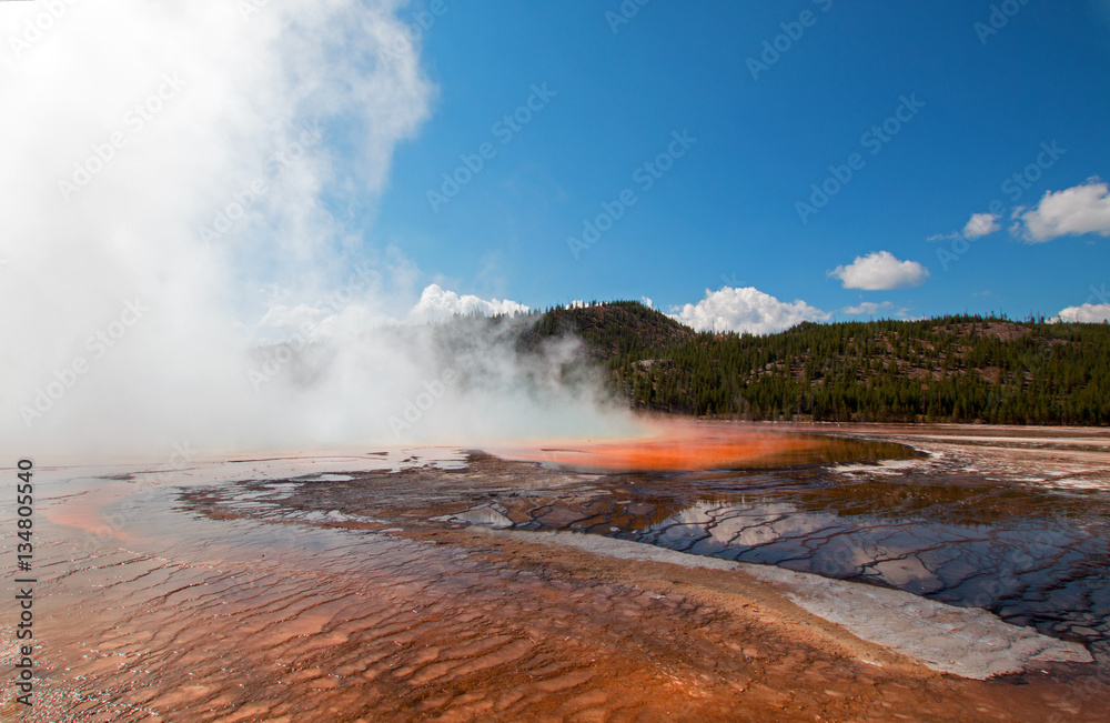 Grand Prismatic Spring in Yellowstone National Park in Wyoming USA Grand Prismatic Spring in Yellowstone National Park in Wyoming USA