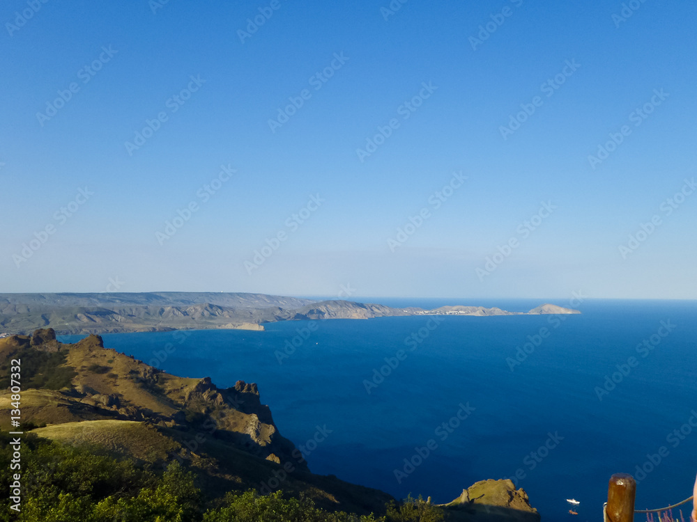 Black sea coast near Koktebel, Crimea Black sea coast near Koktebel, Crimea