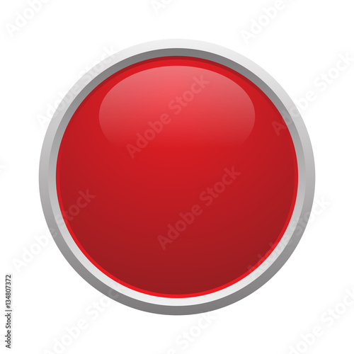 Red button vector isolated