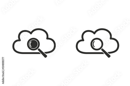 Cloud computing - vector icon.