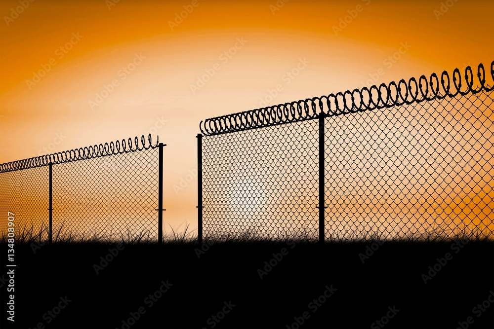 Composite image of chainlink fence against white background 3d Composite image of chainlink fence against white background 3d