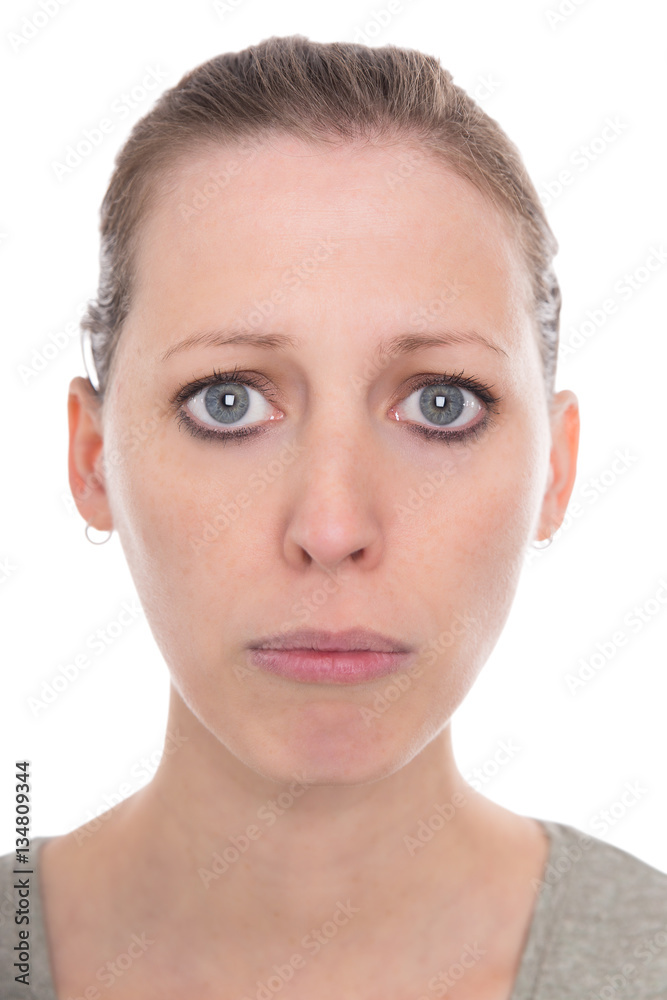 Portrait einer jungen Frau, Konzept traurig oder Kummer Portrait einer jungen Frau, Konzept traurig oder Kummer