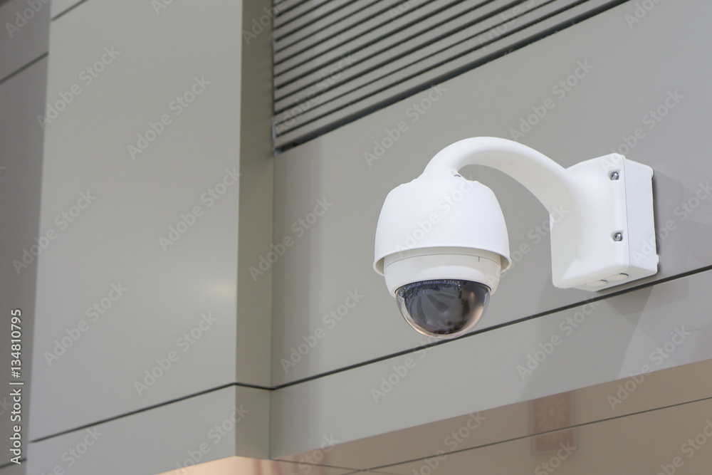 CCTV Camera Operating inside a station or department store,selec CCTV Camera Operating inside a station or department store,selec