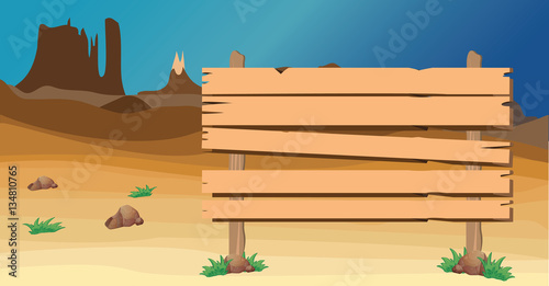 signboard at the western desert