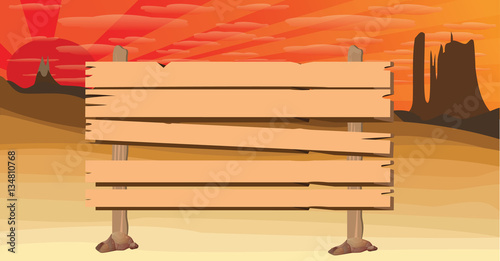 signboard at the western desert