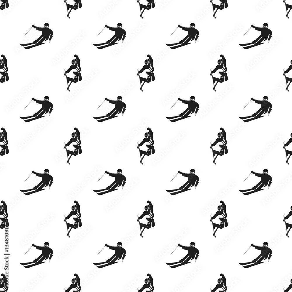 Ski seamless pattern Ski seamless pattern