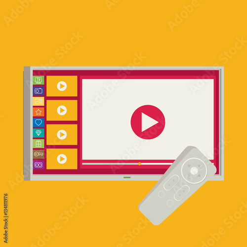 Vector smart tv concept - illustration in flat style 