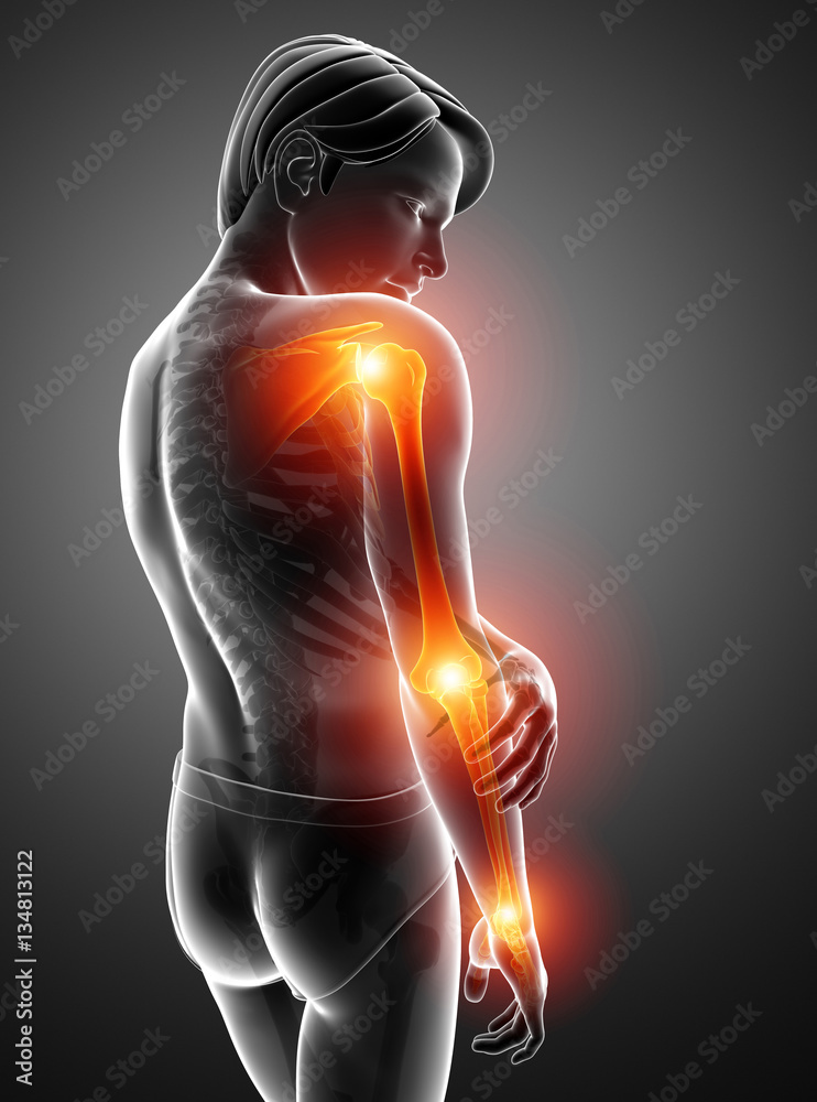 Men Feeling Arm joint pain Men Feeling Arm joint pain