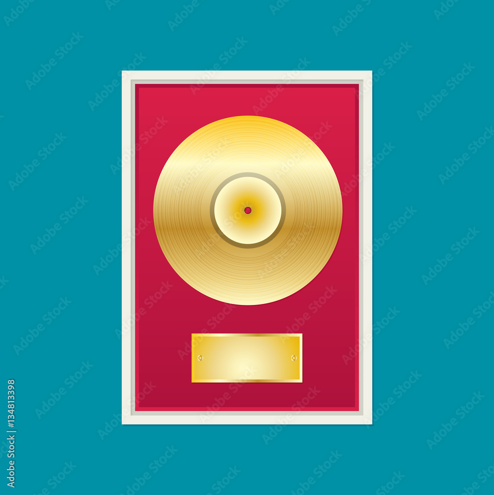 Flat vinyl disk. Flat vinyl disk.