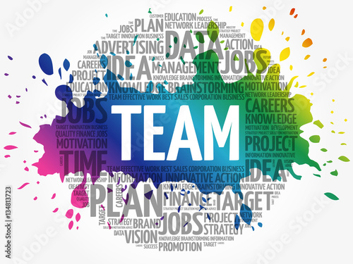 TEAM word cloud collage, business concept background