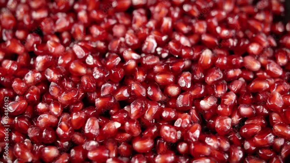 Texture Background of Fresh Tropical Fruit Pomegranate Seeds Rotating Texture Background of Fresh Tropical Fruit Pomegranate Seeds Rotating