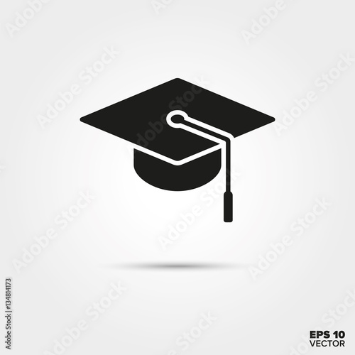 Mortarboard icon. Education Symbol.