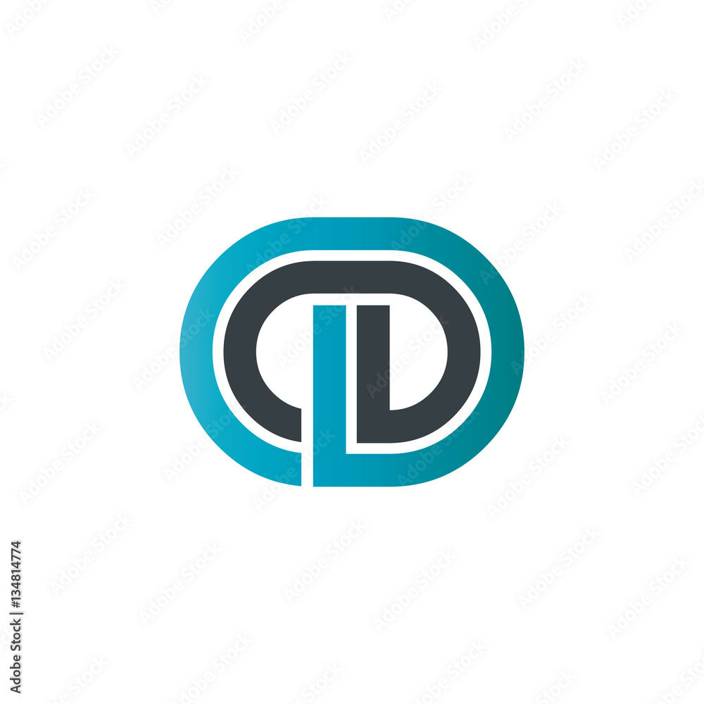 Initial Letter OD CD Linked Design Logo Initial Letter OD CD Linked Design Logo