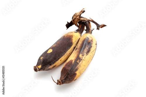 Obraz na płótnie Bad bananas on white background isolated w salonie