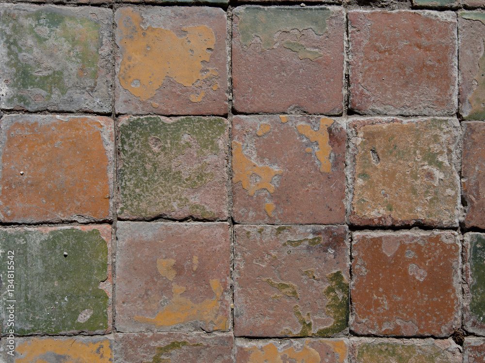 Obraz premium red vintage tile floor