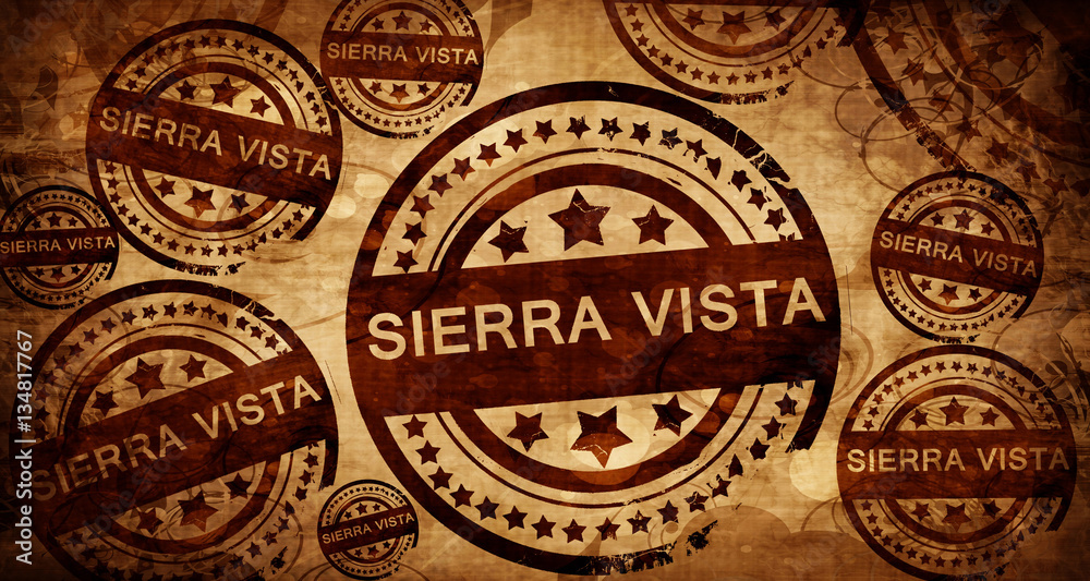sierra vista, vintage stamp on paper background