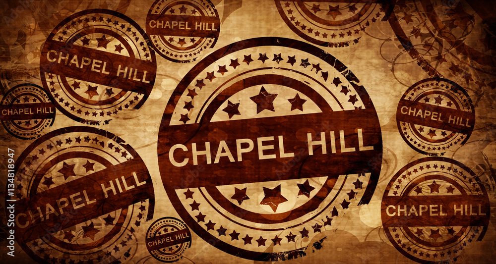 chapel hill, vintage stamp on paper background