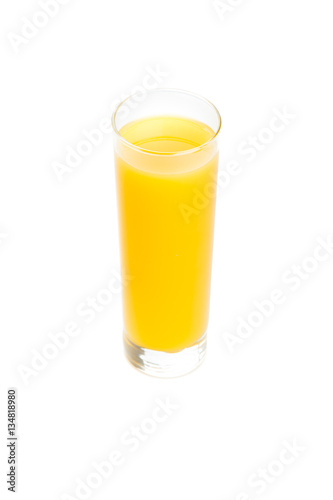 Orange juice on isolated background