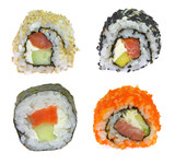 Sushi rolls isolated