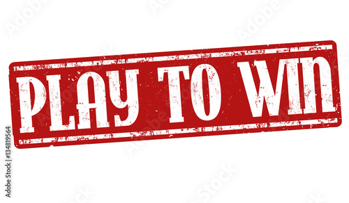 Play to win sign or stamp