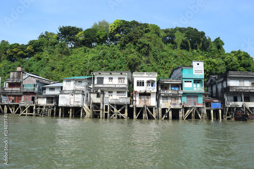 River houses in Ranong, Thailand
