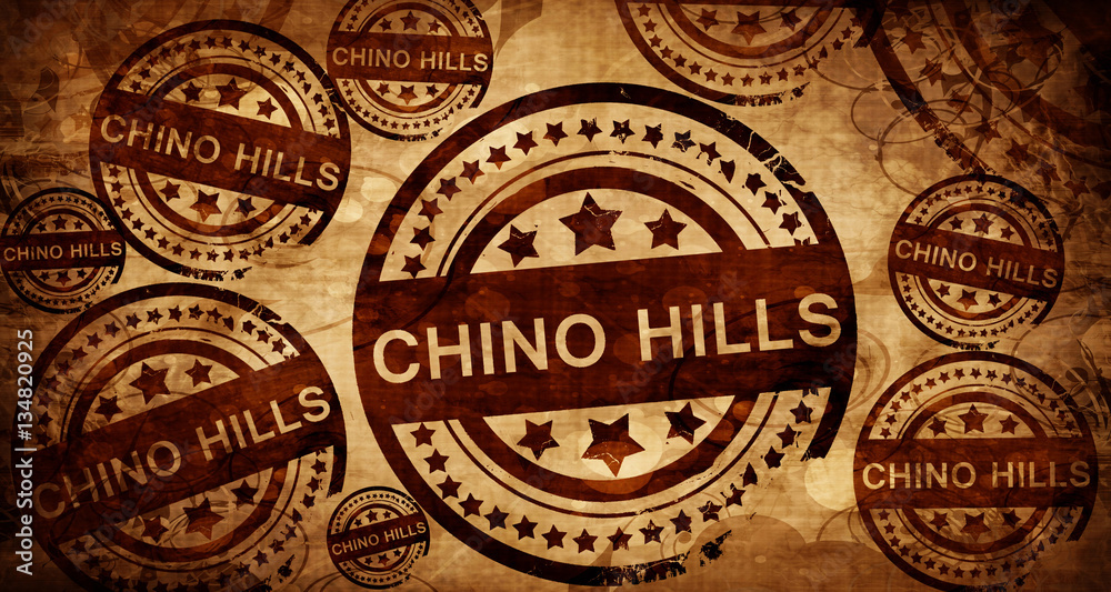 chino hills, vintage stamp on paper background