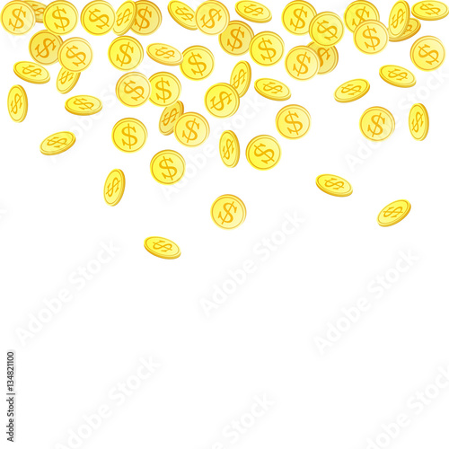 falling coins vector - gold money