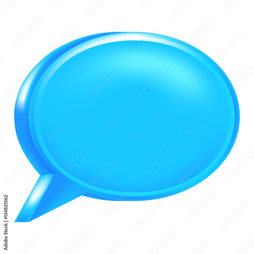 Blue Blank Speech Bubble Icon Blue Blank Speech Bubble Icon