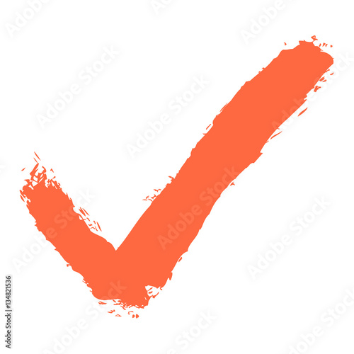Check Mark Sign Brushstroke Ink