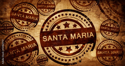 santa maria, vintage stamp on paper background