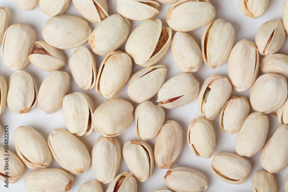 pistachio nut isolated on white background