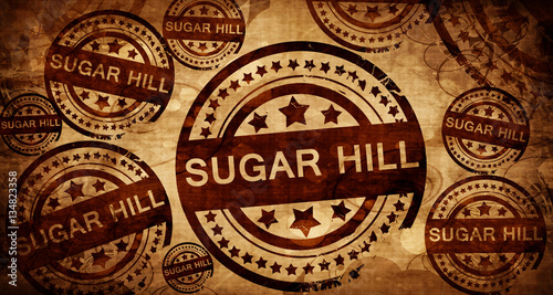 sugar hill, vintage stamp on paper background