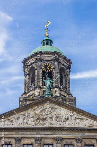 Dome of the Dam palace in teh center of Amsterdam