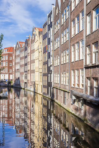 Reflection of houses in a canal in Amsterdam © venemama