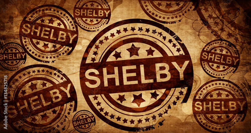 shelby, vintage stamp on paper background
