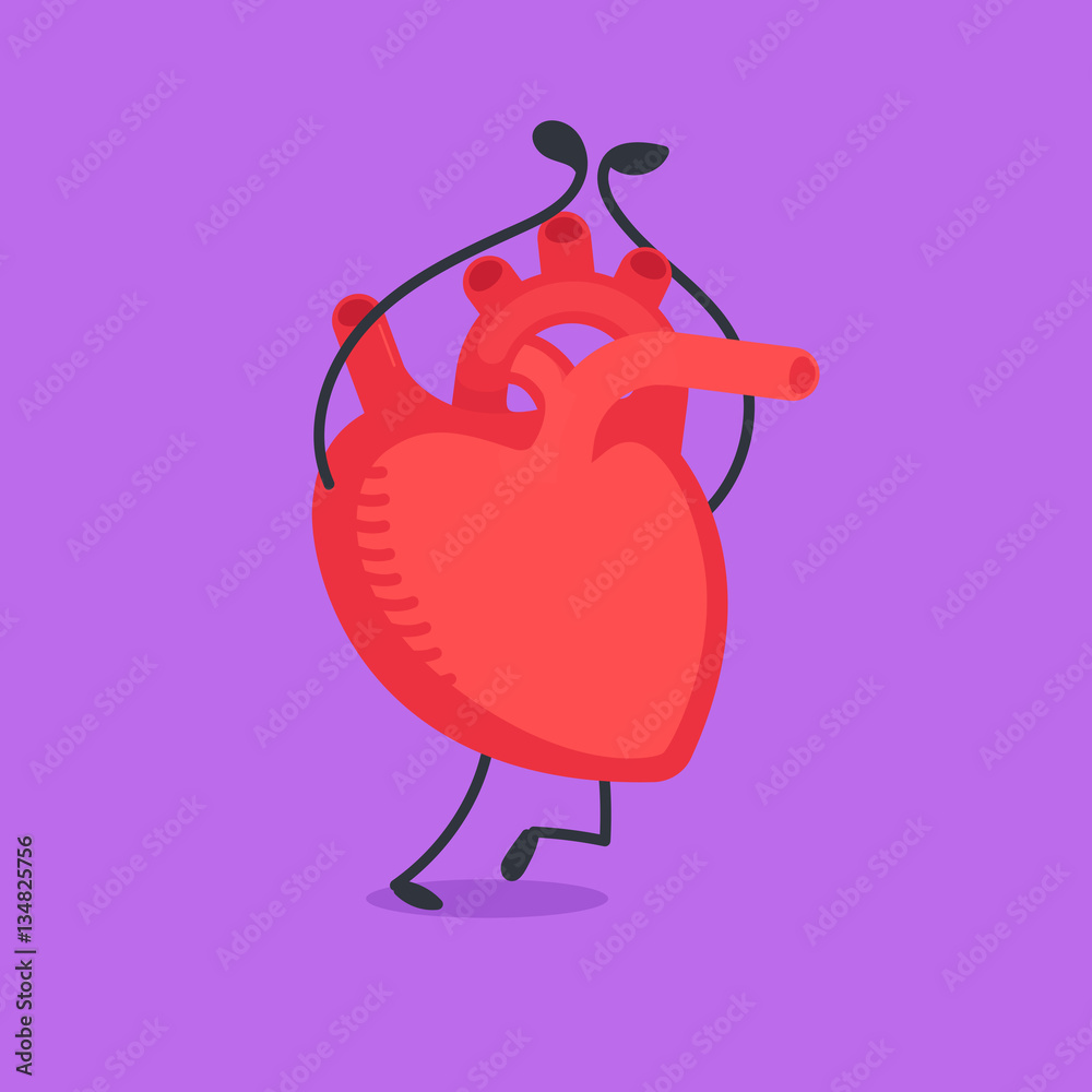 Obraz premium Heart character vector illustration