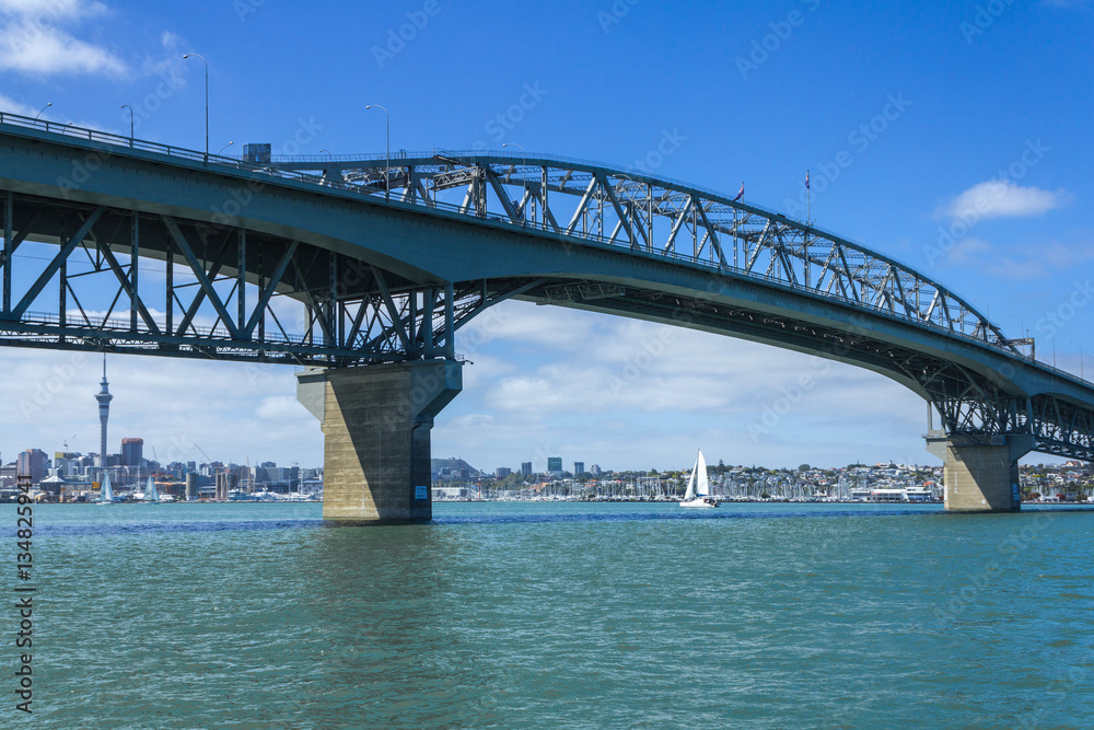 View to the Harbour Bridge from Northcote Point Auckland